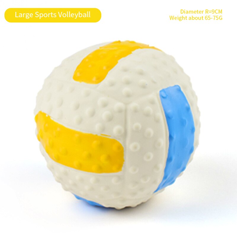 Pet Latex Toy Ball High Elastic Cotton Filled Latex Football For Small Dog Playing Pet Sound Toy Chew Toy Dog Accessories